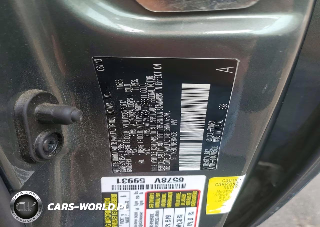 2013 Toyota Sienna Xle 8-Passenger VIN:5TDYK3DC7DS387538 - 12