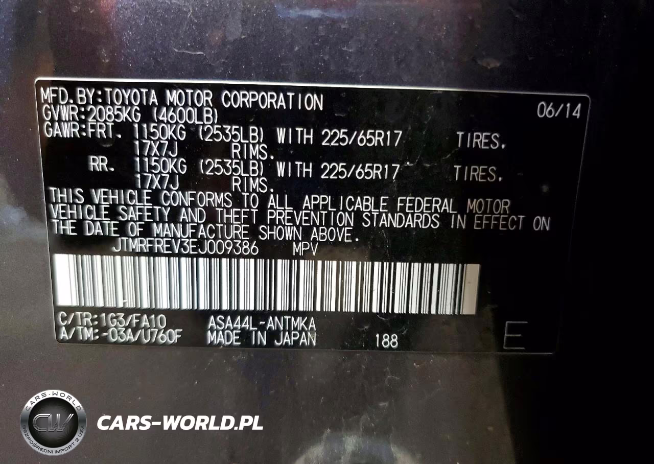 2014 Toyota Rav4 Xle VIN:JTMRFREV3EJ009386 - 13
