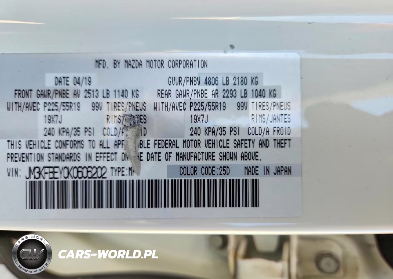 2019 Mazda Cx-5 Signature VIN:JM3KFBEY0K0606202 - 13
