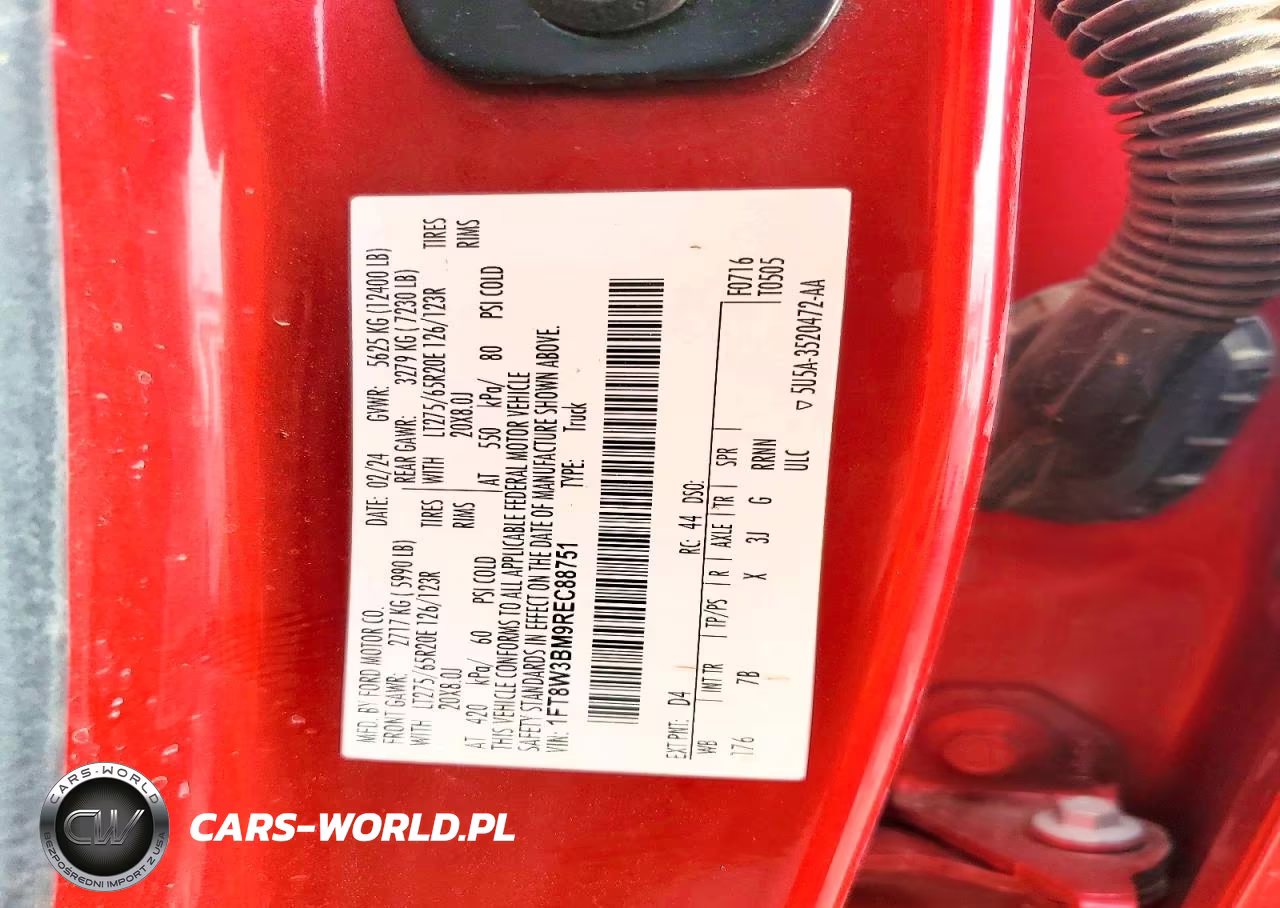 2024 Ford F350 Super Duty VIN:1FT8W3BM9REC88751 - 12