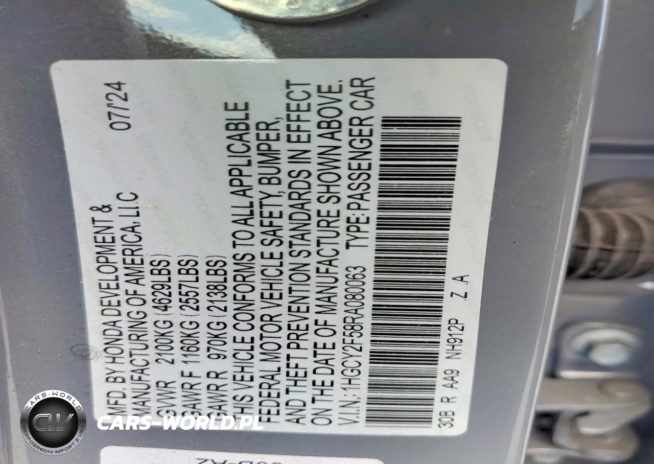 2024 Honda Accord Hybrid Sport VIN:1HGCY2F58RA080063 - 12