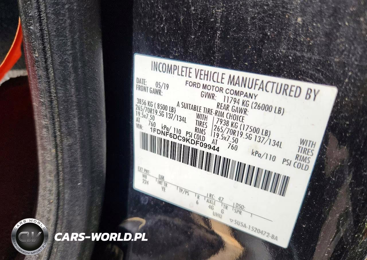 2019 Ford F650 Super - Semi Truck VIN:1FDNF6DC9KDF09944 - 11
