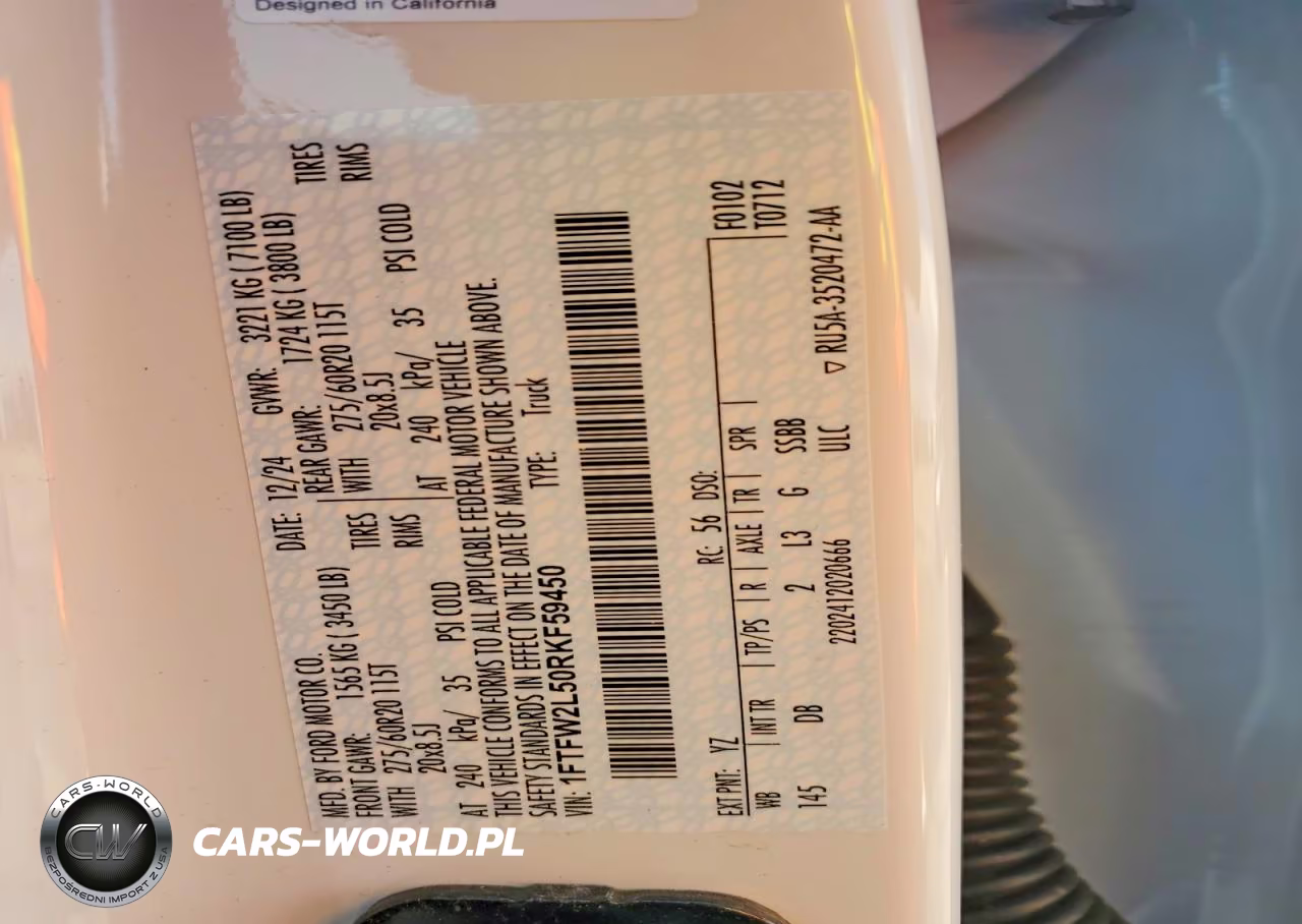 2024 Ford F150 Stx VIN:1FTFW2L50RKF59450 - 12