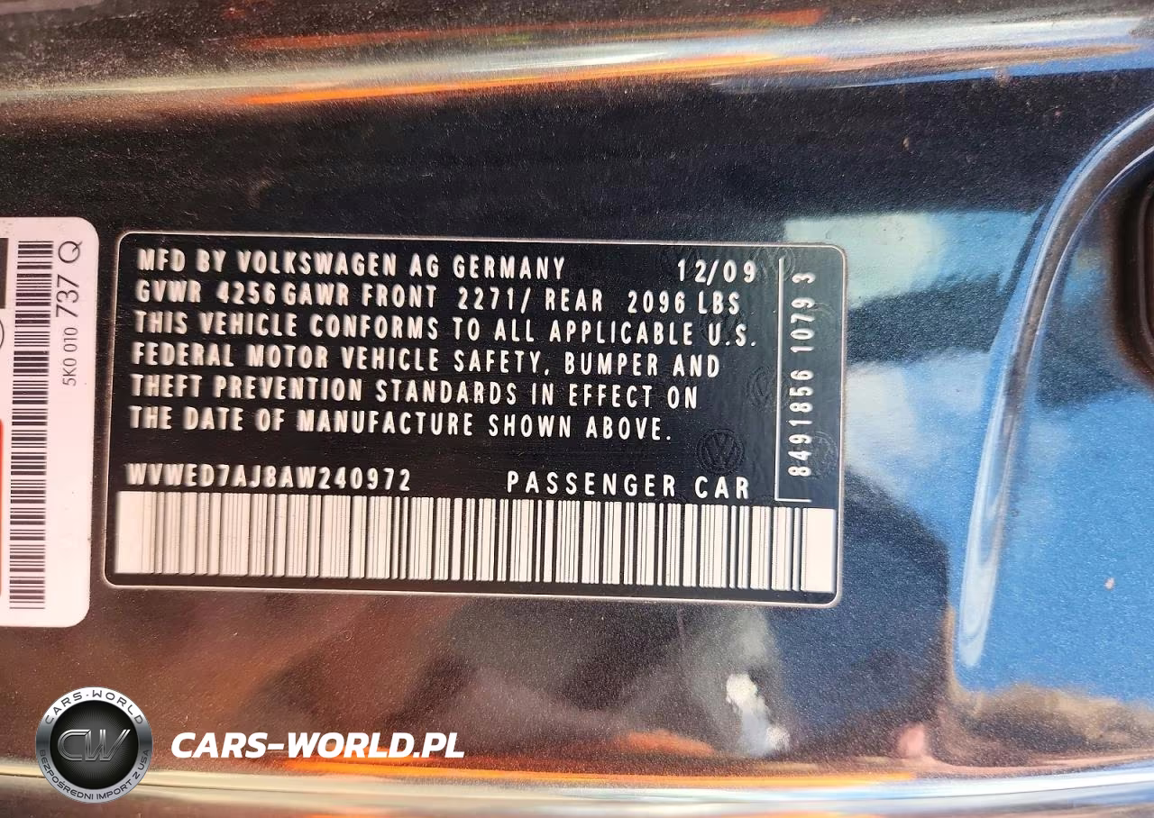 2010 Volkswagen Gti VIN:WVWED7AJ8AW240972 - 12