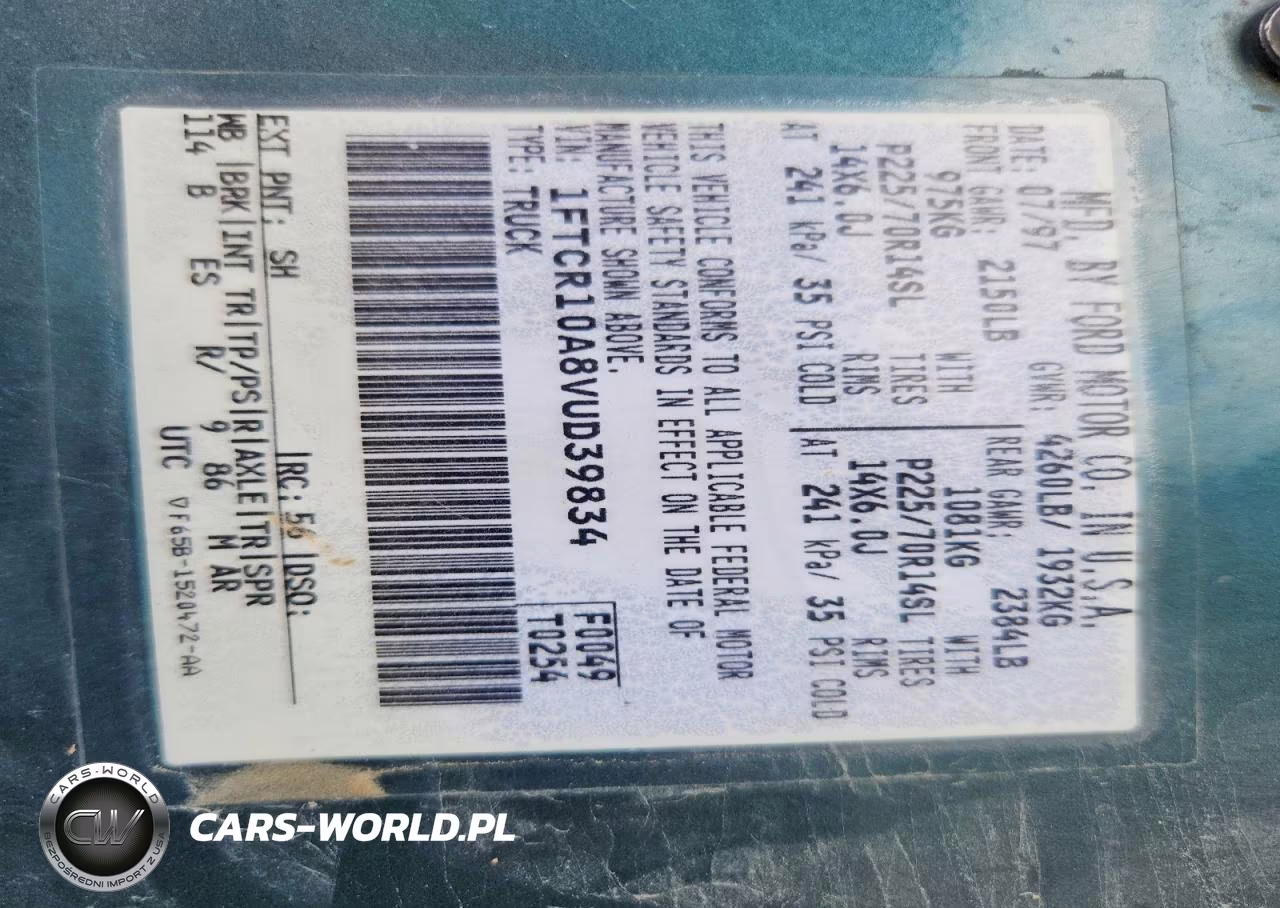 1997 Ford Ranger VIN:1FTCR10A8VUD39834 - 13