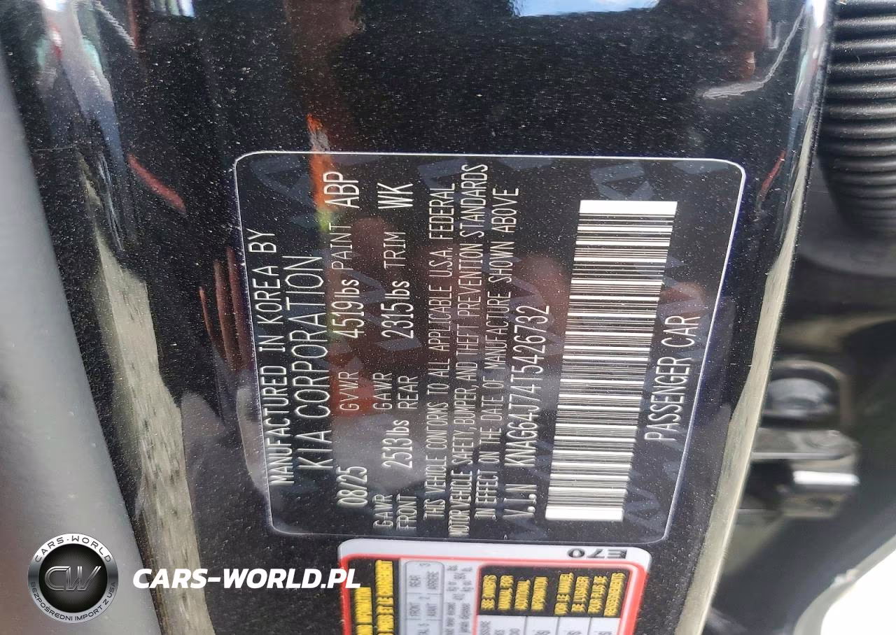 2026 Kia K5 Gt-Line VIN:KNAG64J74T5426732 - 13