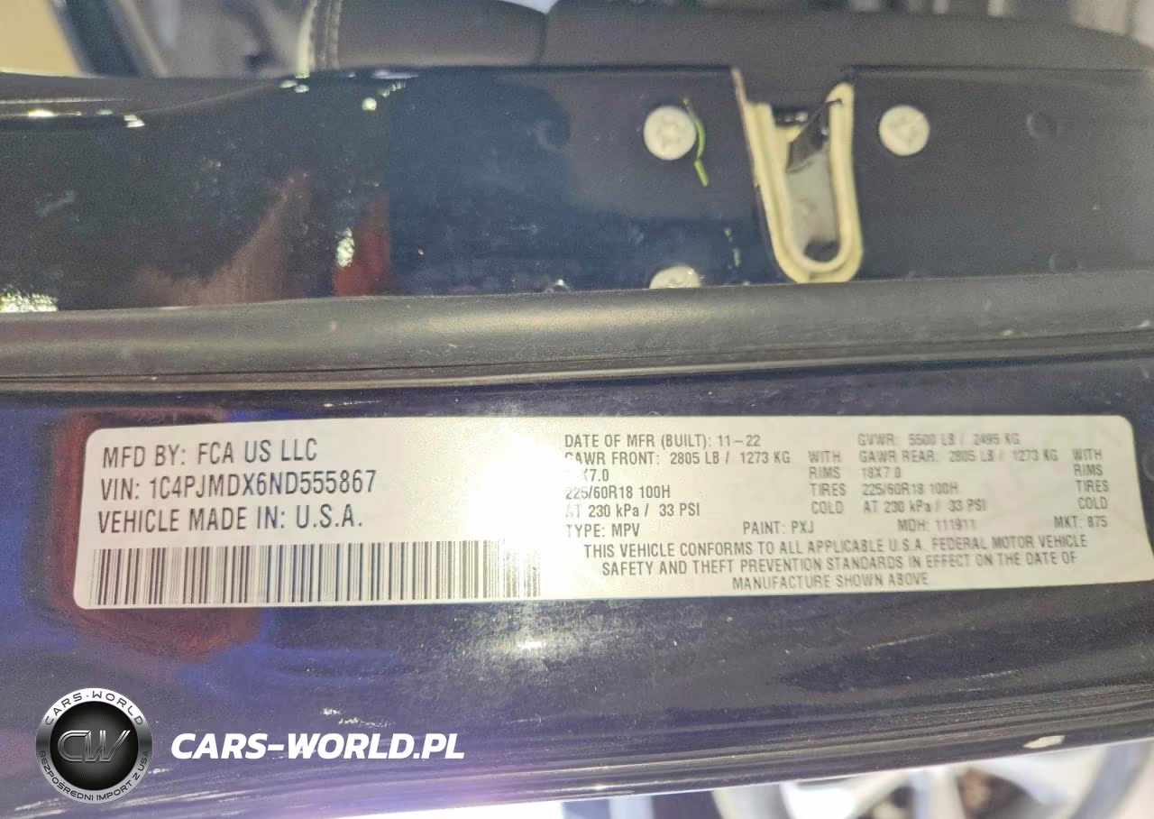 2022 Jeep Cherokee Limited VIN:1C4PJMDX6ND555867 - 13
