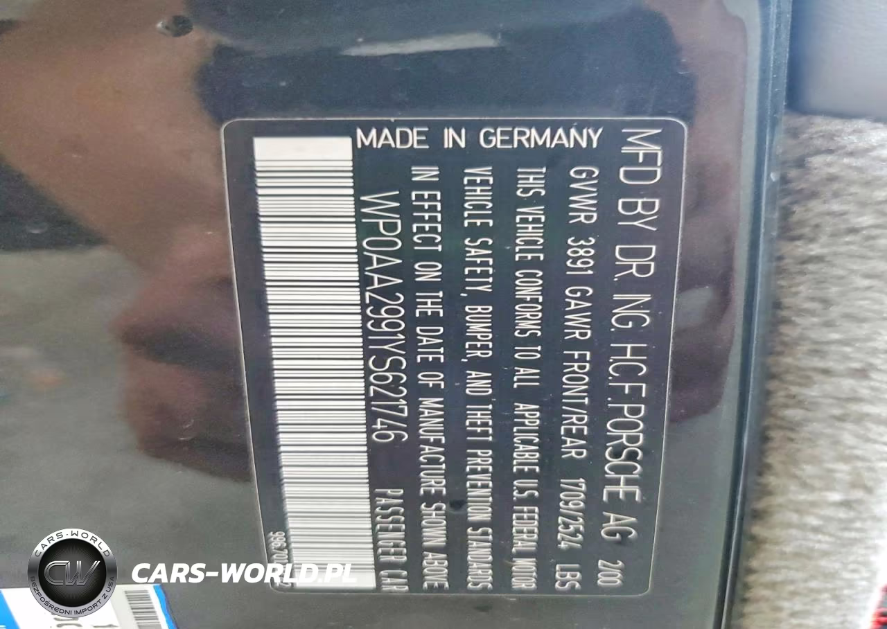 2000 Porsche 911 Carrera 2 VIN:WP0AA2991YS621746 - 12