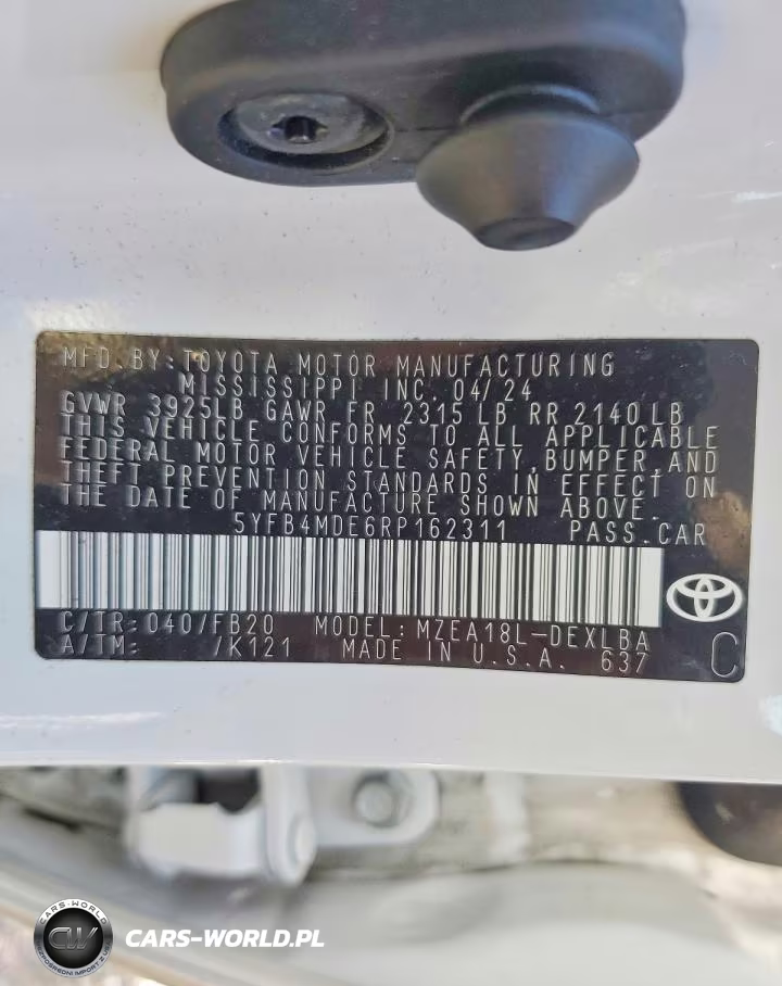 2024 Toyota Corolla Le VIN:5YFB4MDE6RP162311 - 12