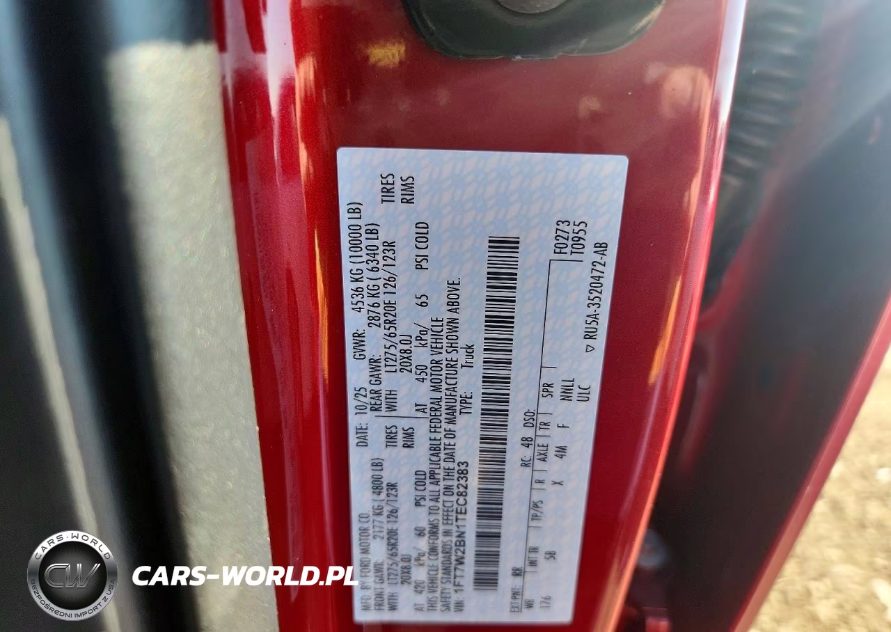 2026 Ford F250 Super Duty VIN:1FT7W2BN1TEC82383 - 12