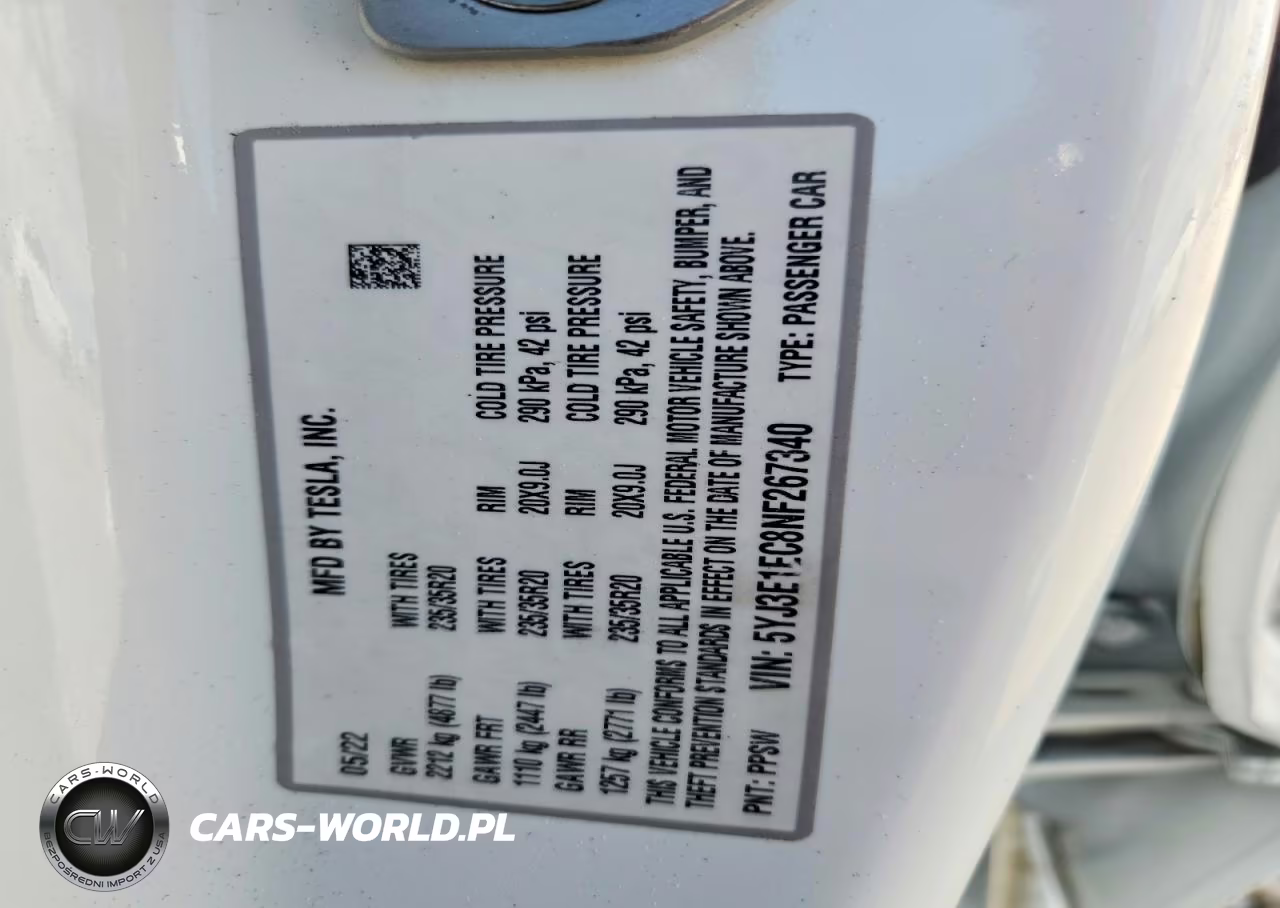 2022 Tesla Model 3 VIN:5YJ3E1EC8NF267340 - 12