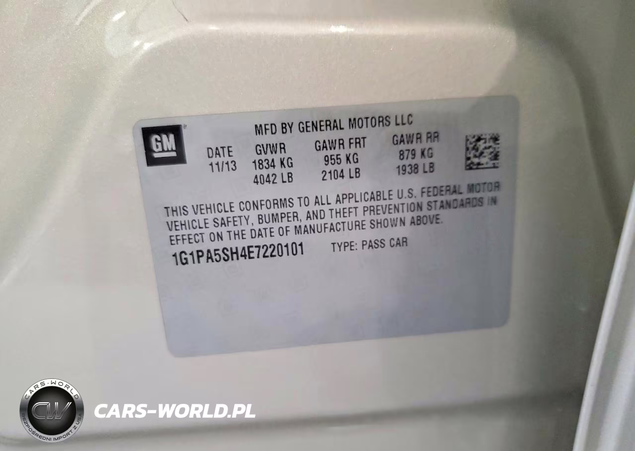 2014 Chevrolet Cruze Ls VIN:1G1PA5SH4E7220101 - 12