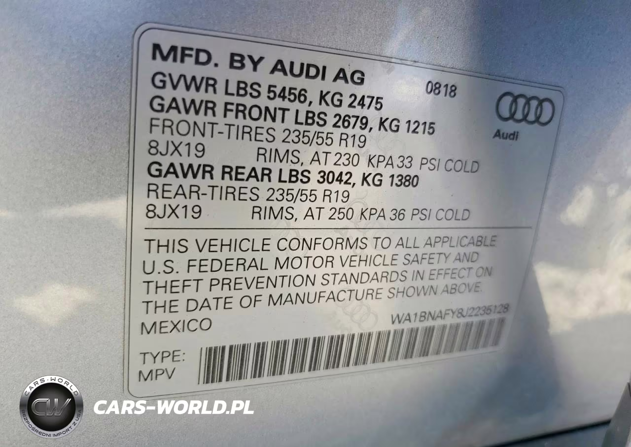 2018 Audi Q5 Premium Plus VIN:WA1BNAFY8J2235128 - 13