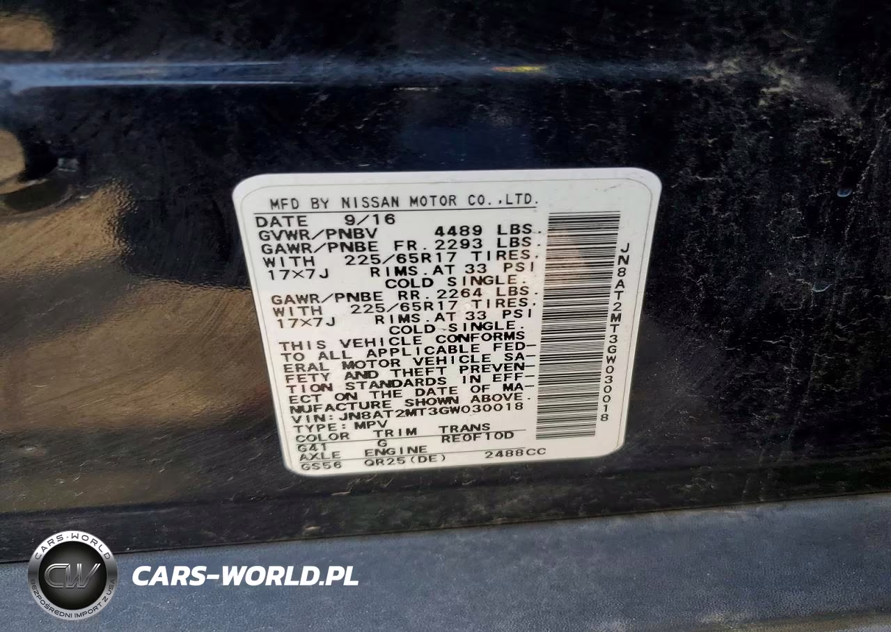 2016 Nissan Rogue S VIN:JN8AT2MT3GW030018 - 13