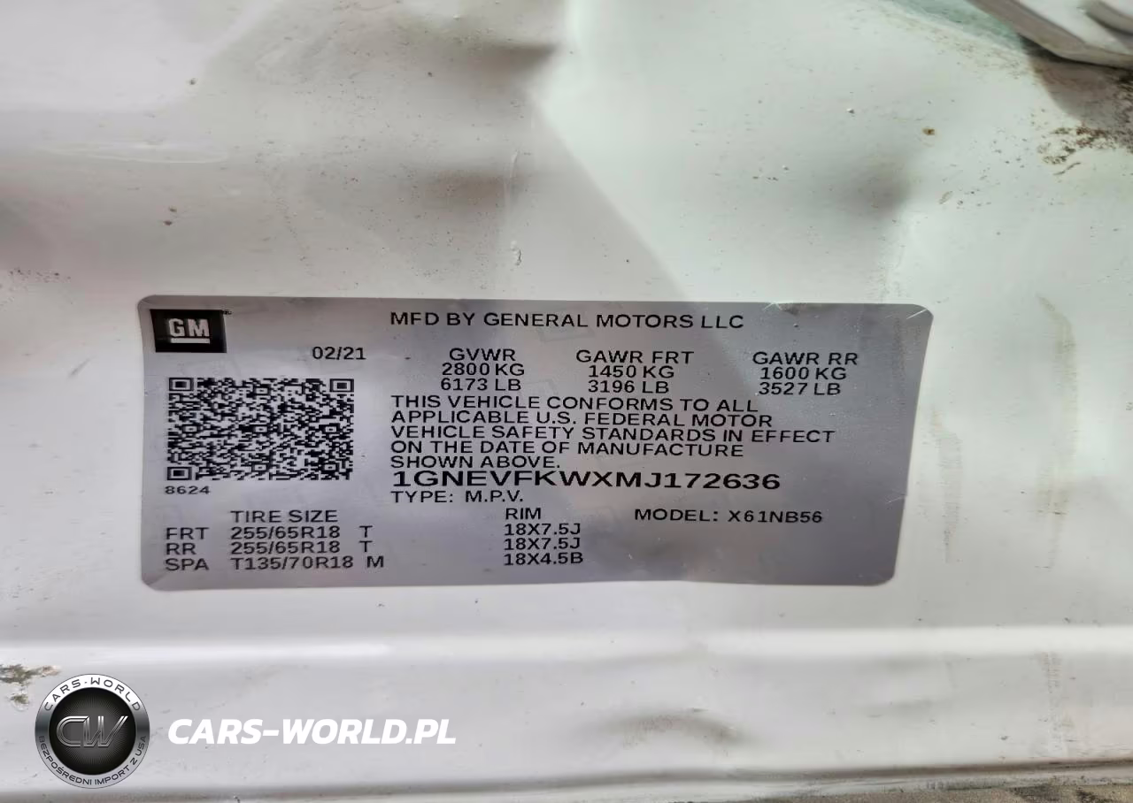 2021 Chevrolet Traverse Ls VIN:1GNEVFKWXMJ172636 - 13