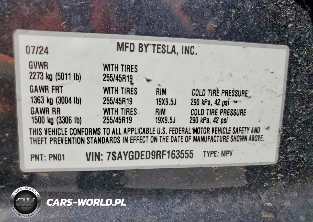 2024 Tesla Model Y VIN:7SAYGDED9RF163555 - 13