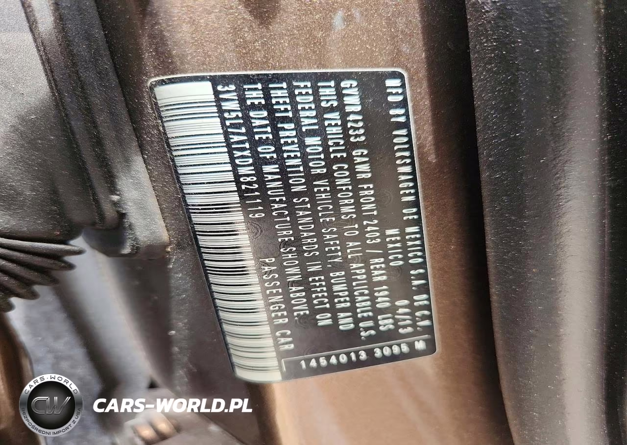 2013 Volkswagen Beetle VIN:3VW5L7ATXDM821119 - 12