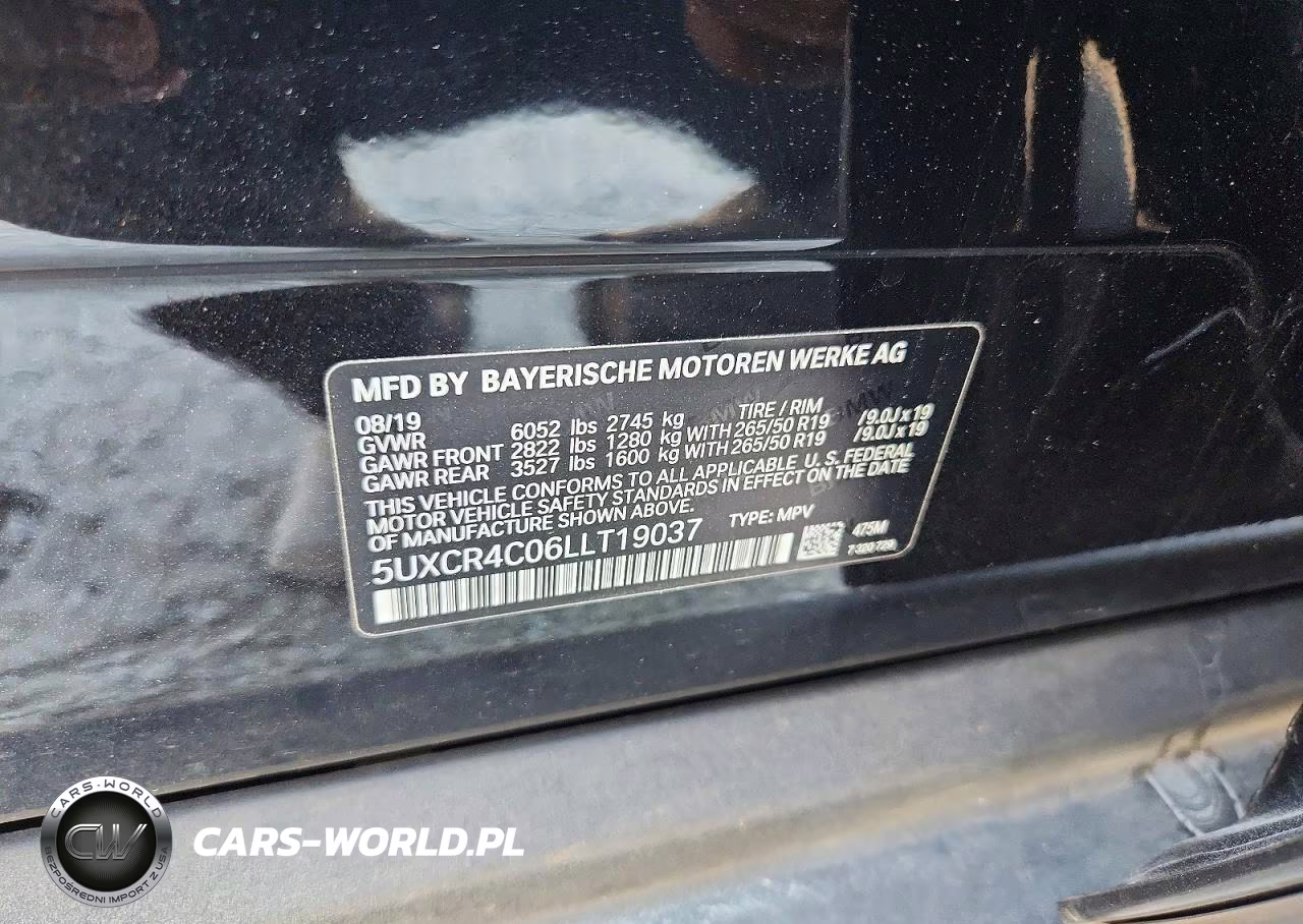 2020 BMW X5 Sdrive 40I VIN:5UXCR4C06LLT19037 - 13