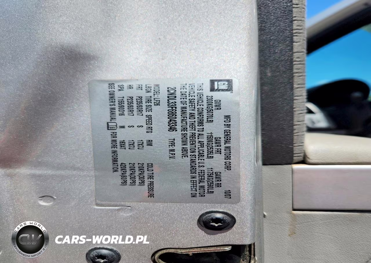 2008 Chevrolet Equinox Lt VIN:2CNDL33F686043346 - 12