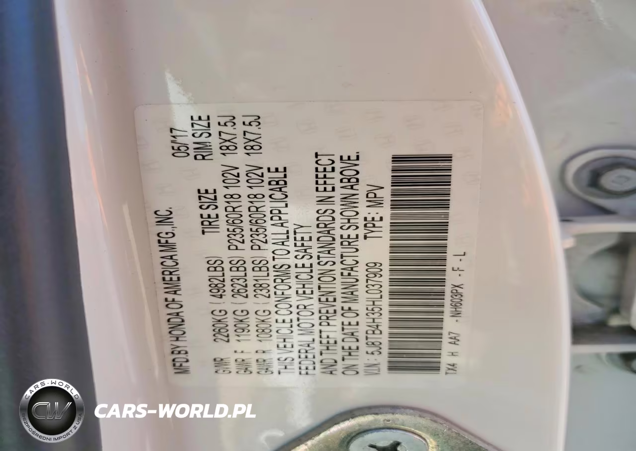 2017 Acura Rdx VIN:5J8TB4H35HL037909 - 12