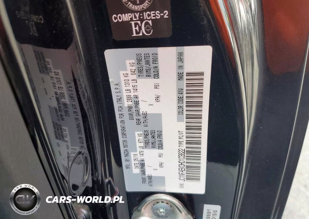 2017 Fiat 124 Spider Classica VIN:JC1NFAEK0H0103822 - 12