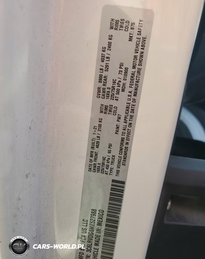 2021 Ram Promaster 2500 2500 High VIN:3C6LRVDG8ME527988 - 13