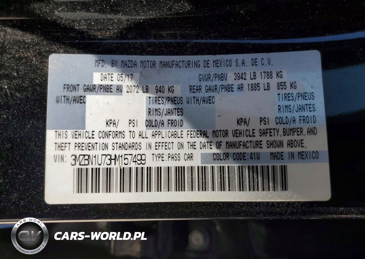 2017 Mazda 3 Sport VIN:3MZBN1U73HM157499 - 12