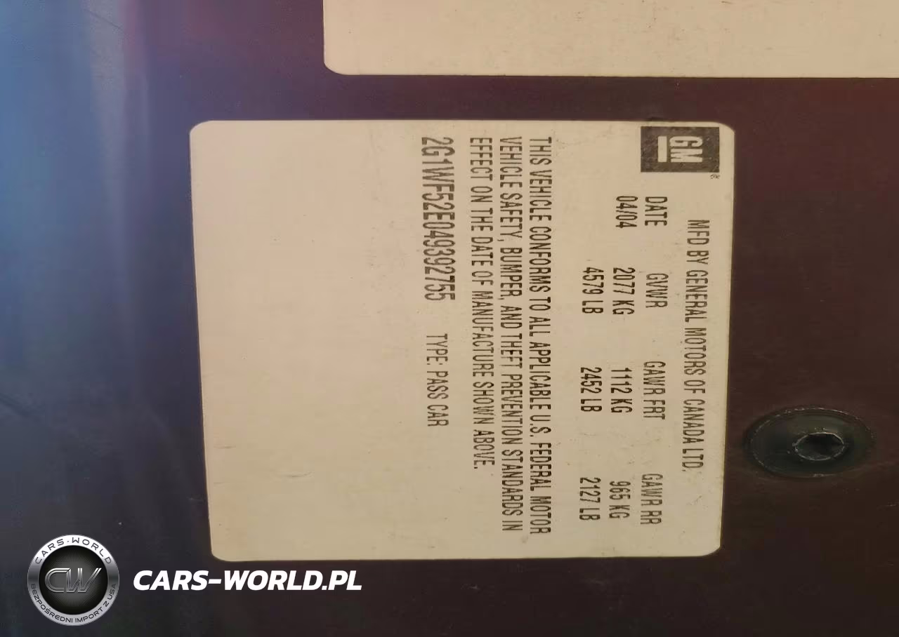 2004 Chevrolet Impala VIN:2G1WF52E049392755 - 13
