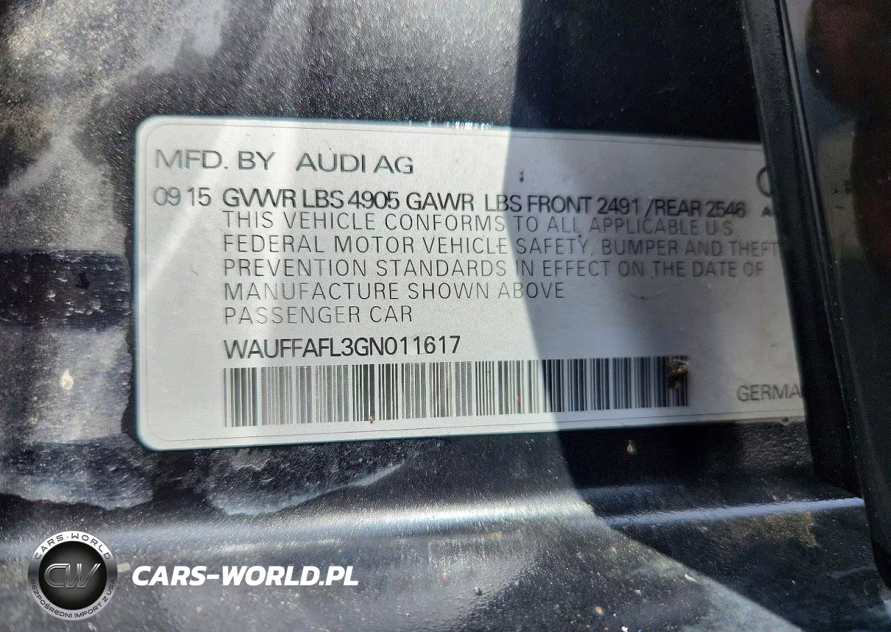 2016 Audi A4 Premium Plus S-Line VIN:WAUFFAFL3GN011617 - 13