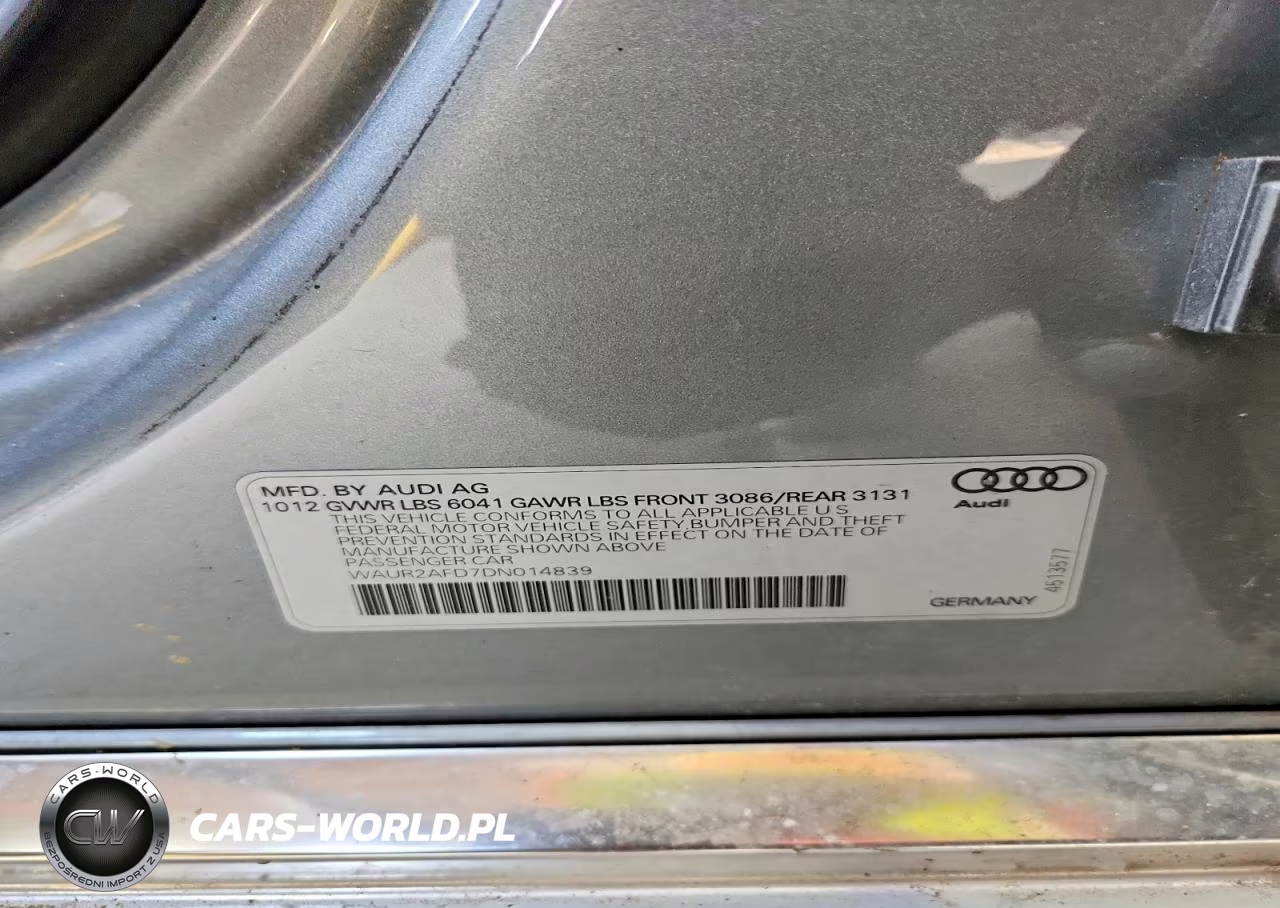 2013 Audi A8 L Quattro VIN:WAUR2AFD7DN014839 - 12