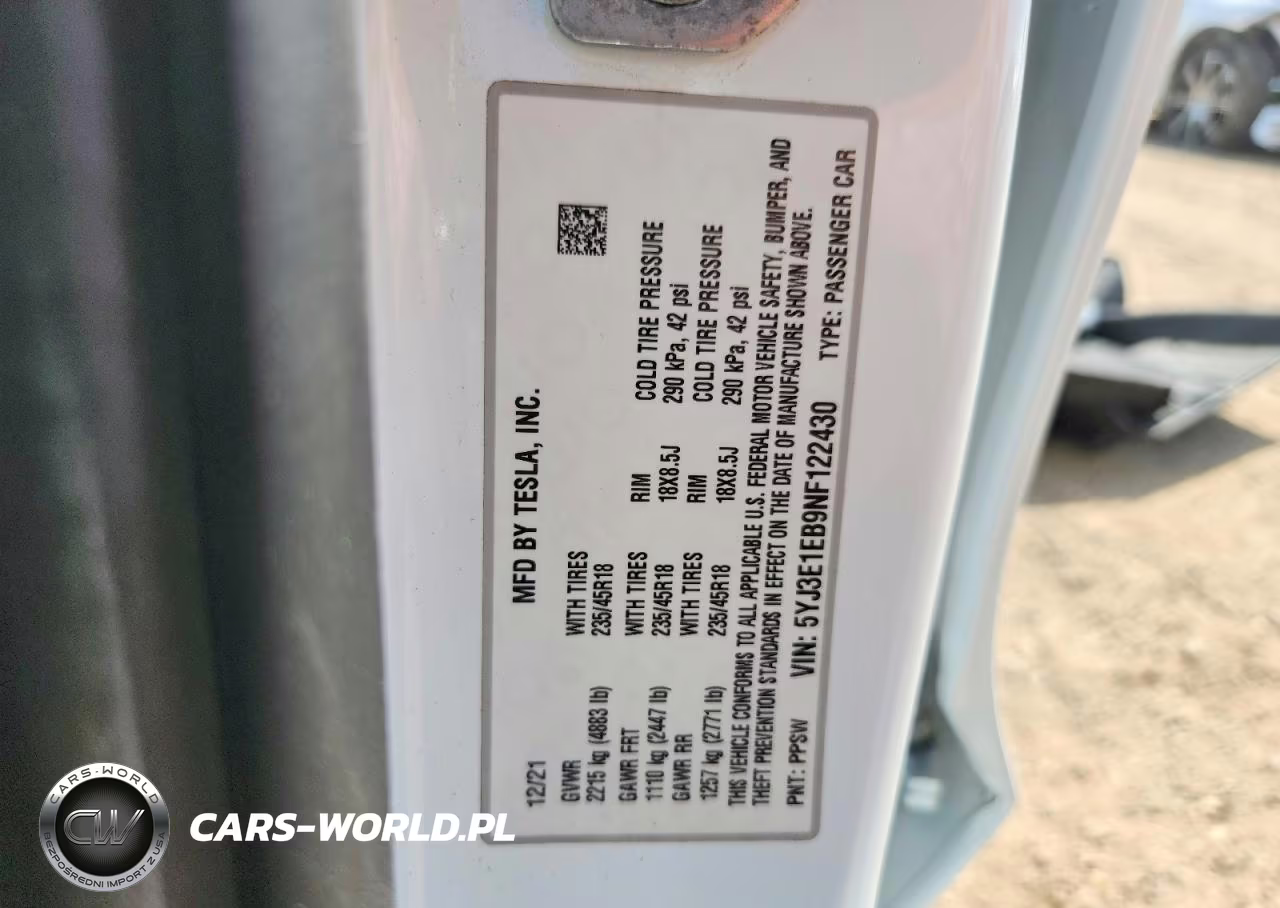 2022 Tesla Model 3 VIN:5YJ3E1EB9NF122430 - 13