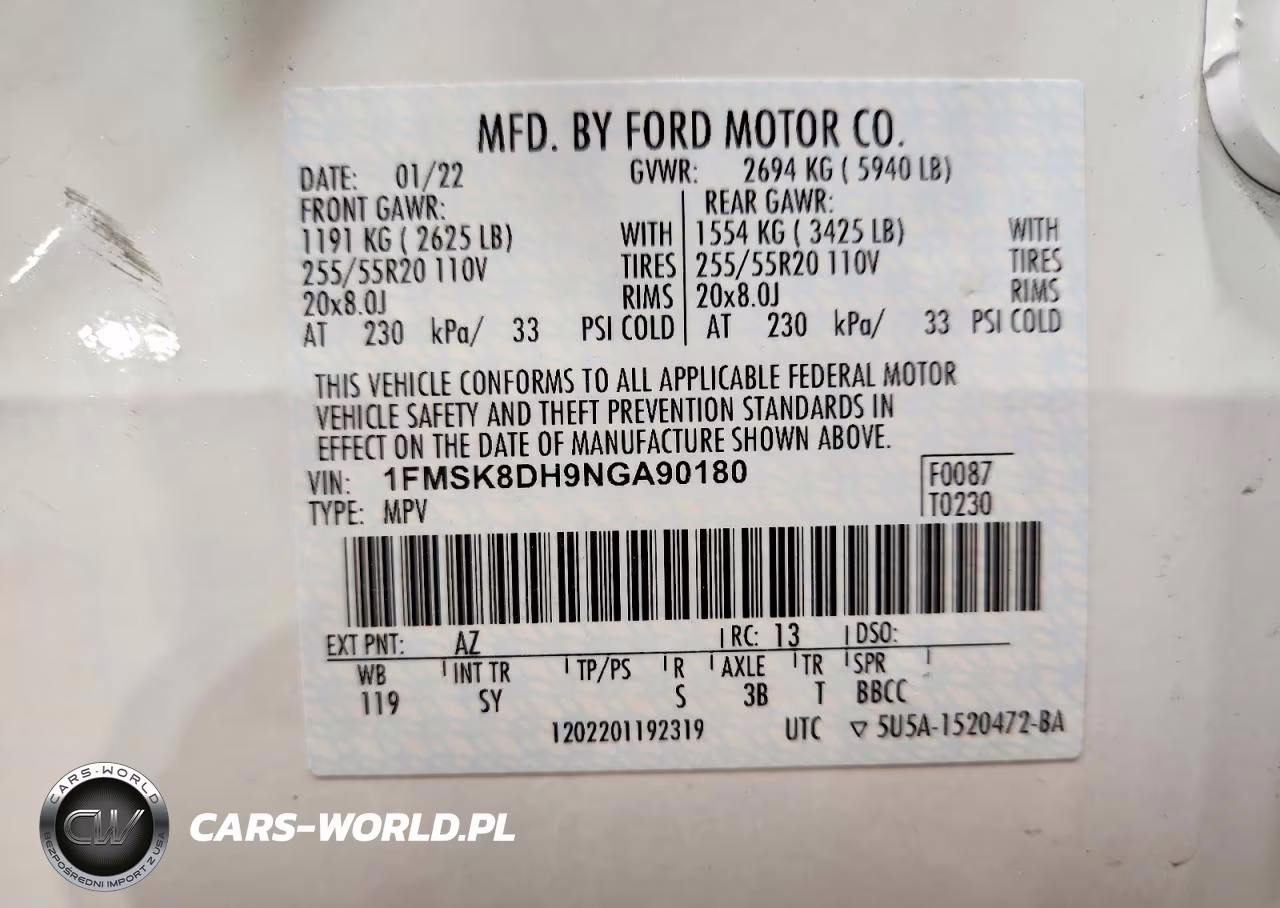 2022 Ford Explorer Xlt VIN:1FMSK8DH9NGA90180 - 12
