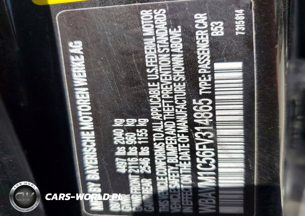 2015 BMW X1 Sdrive28I VIN:WBAVM1C56FV314865 - 14