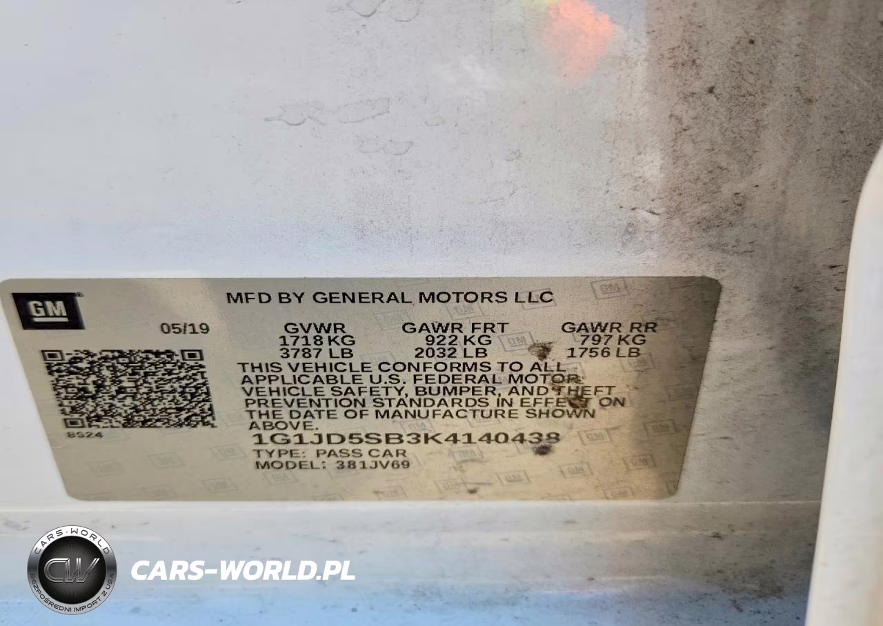2019 Chevrolet Sonic Lt VIN:1G1JD5SB3K4140438 - 12