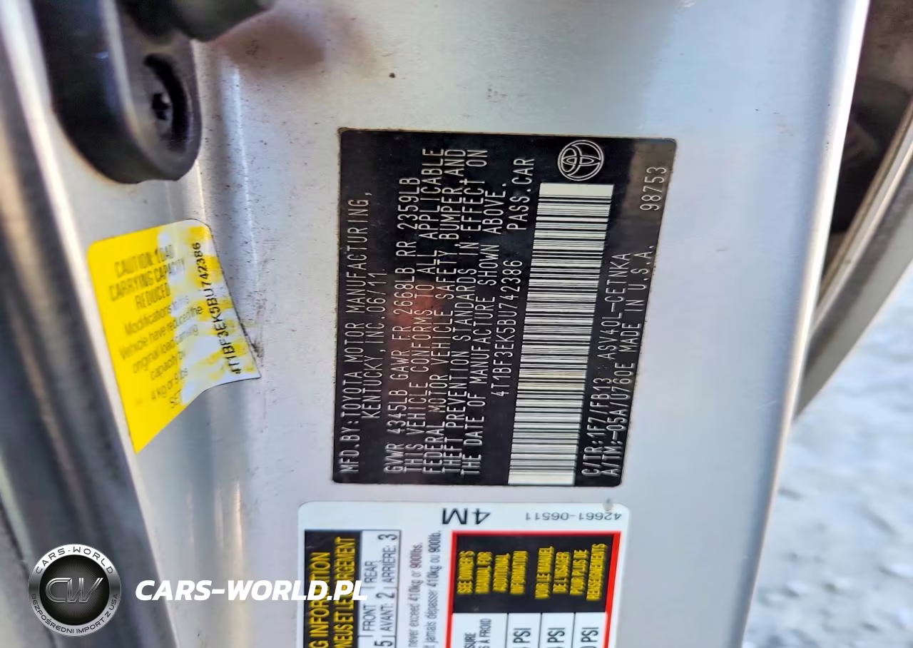 2011 Toyota Camry Le VIN:4T1BF3EK5BU742386 - 12