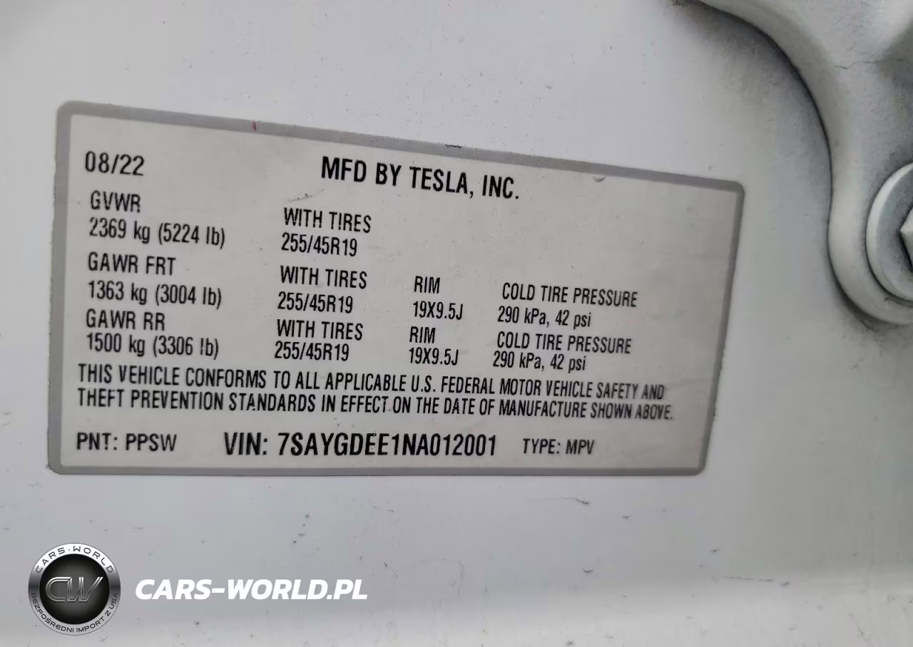 2022 Tesla Model Y VIN:7SAYGDEE1NA012001 - 14