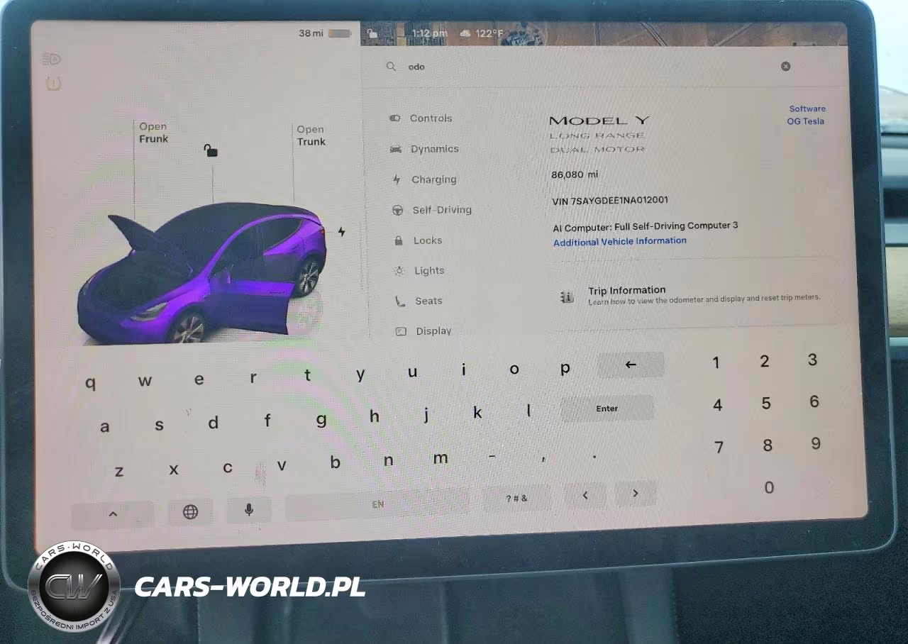 2022 Tesla Model Y VIN:7SAYGDEE1NA012001 - 9