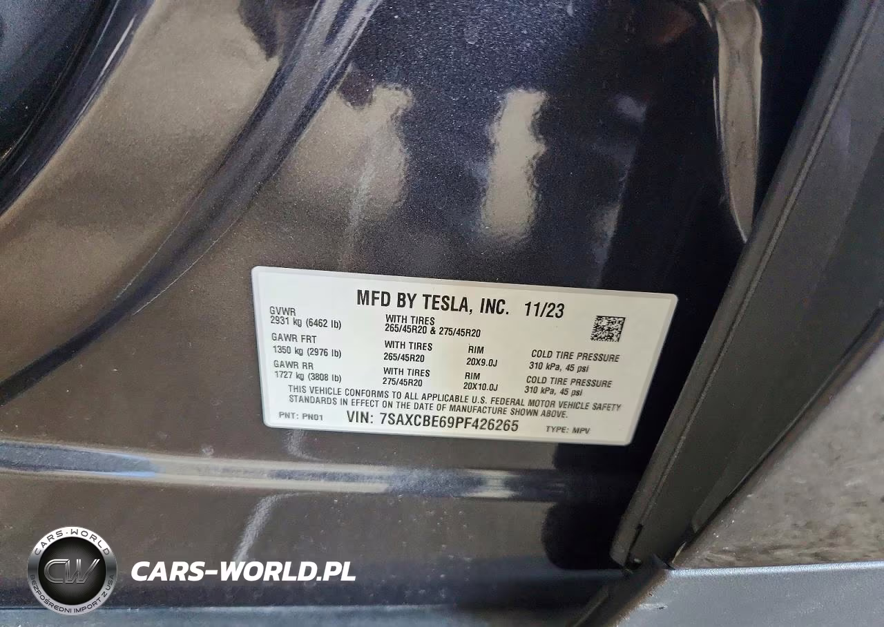 2023 Tesla Model X VIN:7SAXCBE69PF426265 - 14