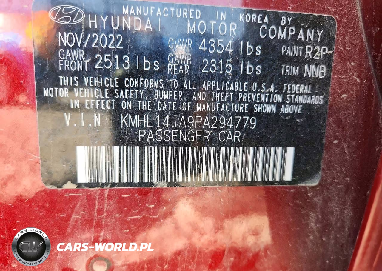 2023 Hyundai Sonata Sel VIN:KMHL14JA9PA294779 - 12