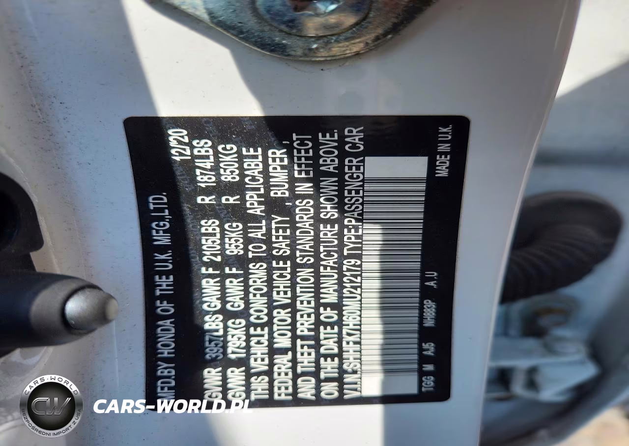2021 Honda Civic Ex VIN:SHHFK7H60MU212179 - 13