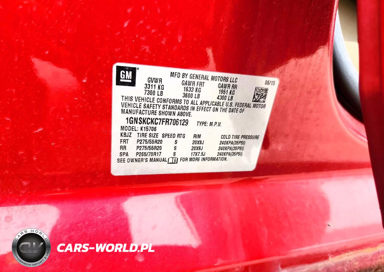 2015 Chevrolet Tahoe K1500 Ltz VIN:1GNSKCKC7FR706129 - 13