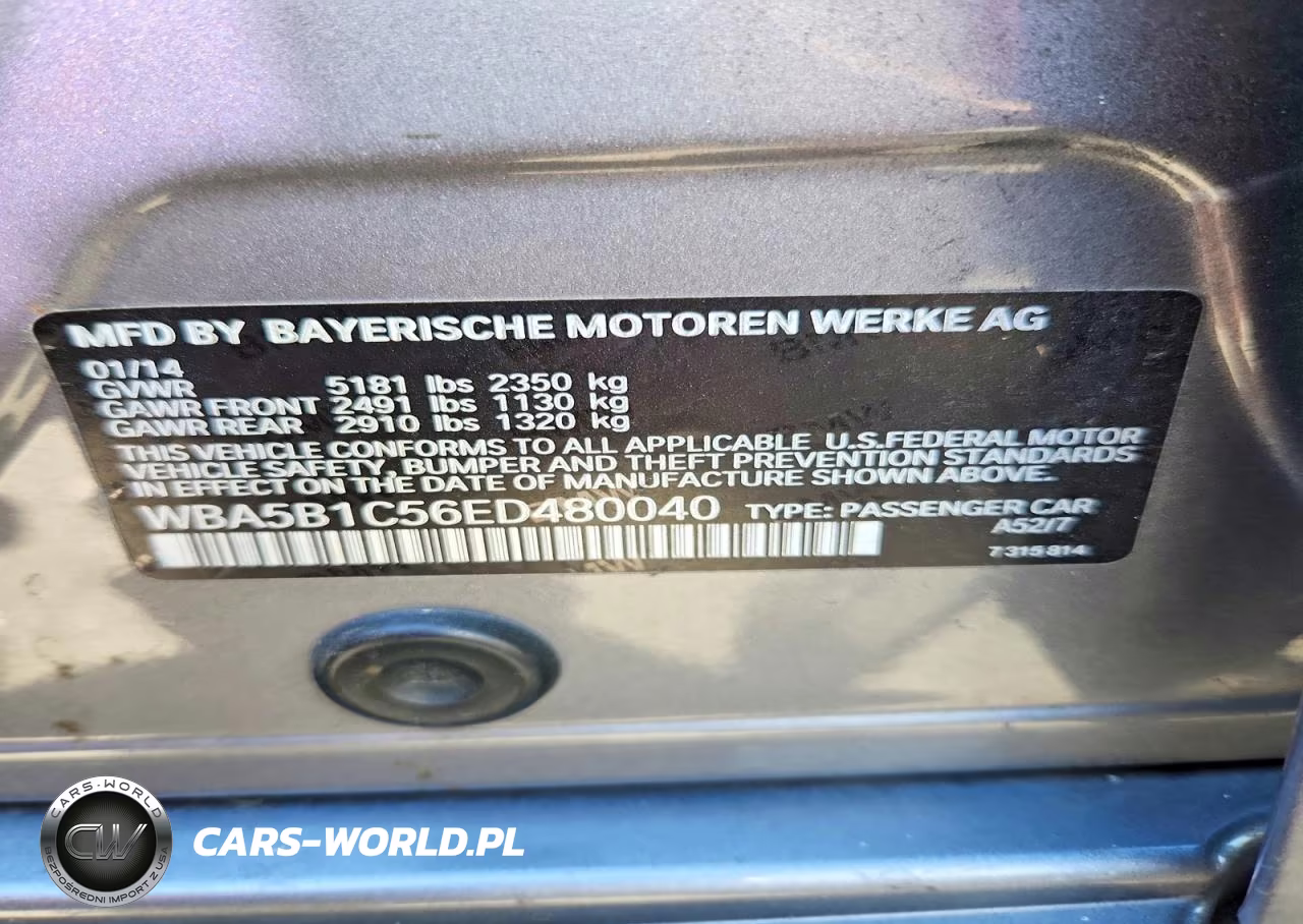 2014 BMW 535 I VIN:WBA5B1C56ED480040 - 12