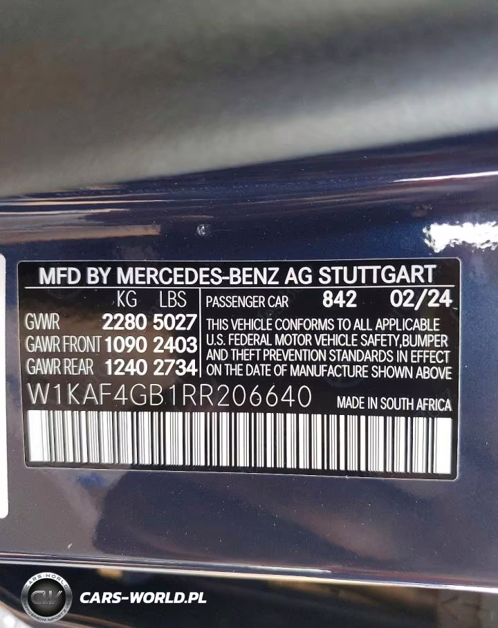 2024 Mercedes-Benz C 300 VIN:W1KAF4GB1RR206640 - 12