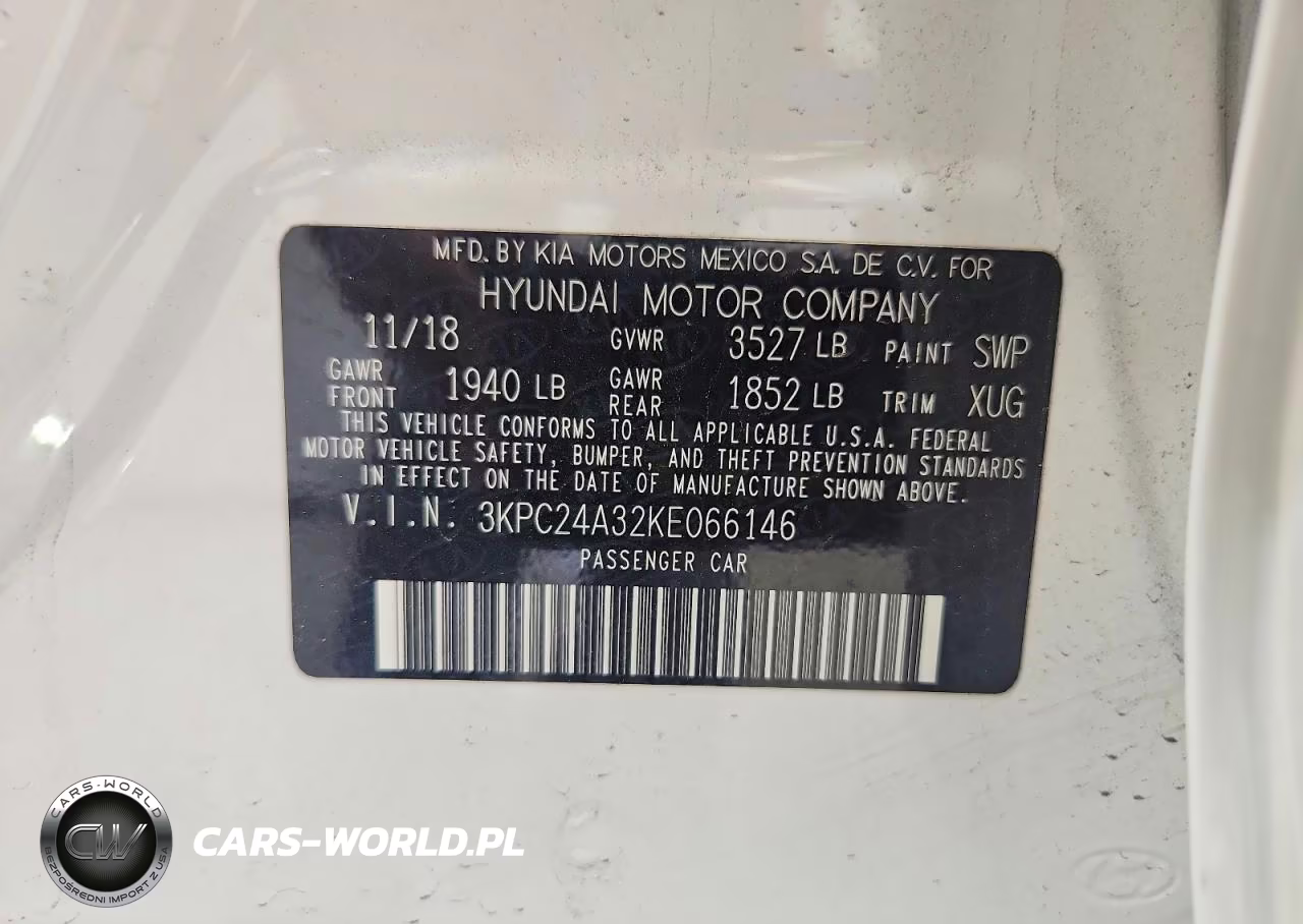 2019 Hyundai Accent Se VIN:3KPC24A32KE066146 - 12