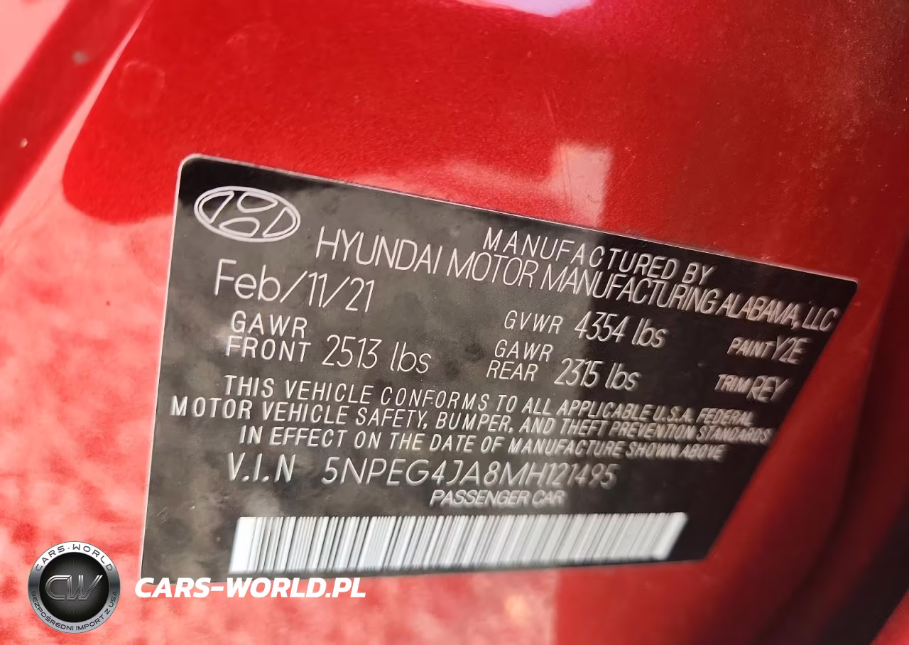 2021 Hyundai Sonata Se VIN:5NPEG4JA8MH121495 - 12