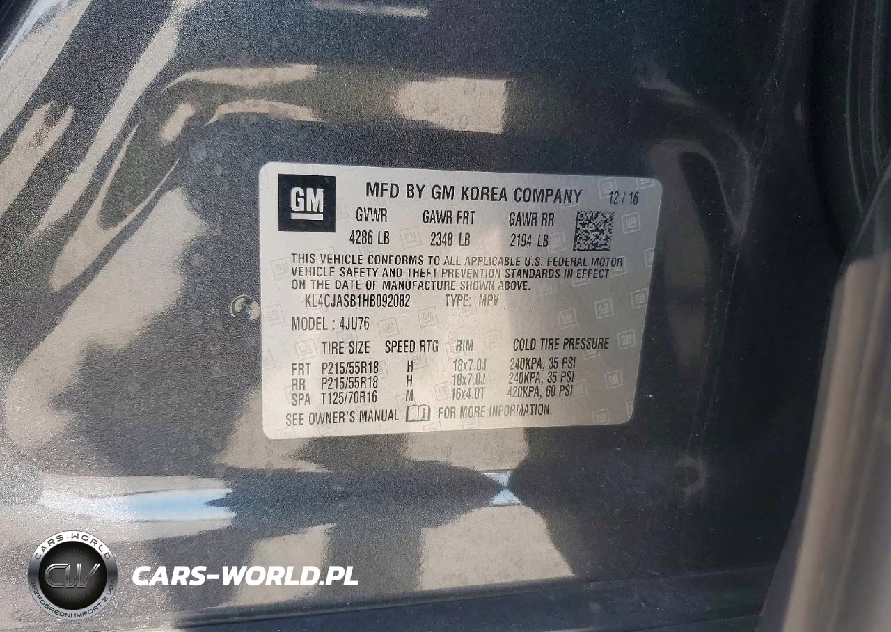 2017 Buick Encore Preferred VIN:KL4CJASB1HB092082 - 13