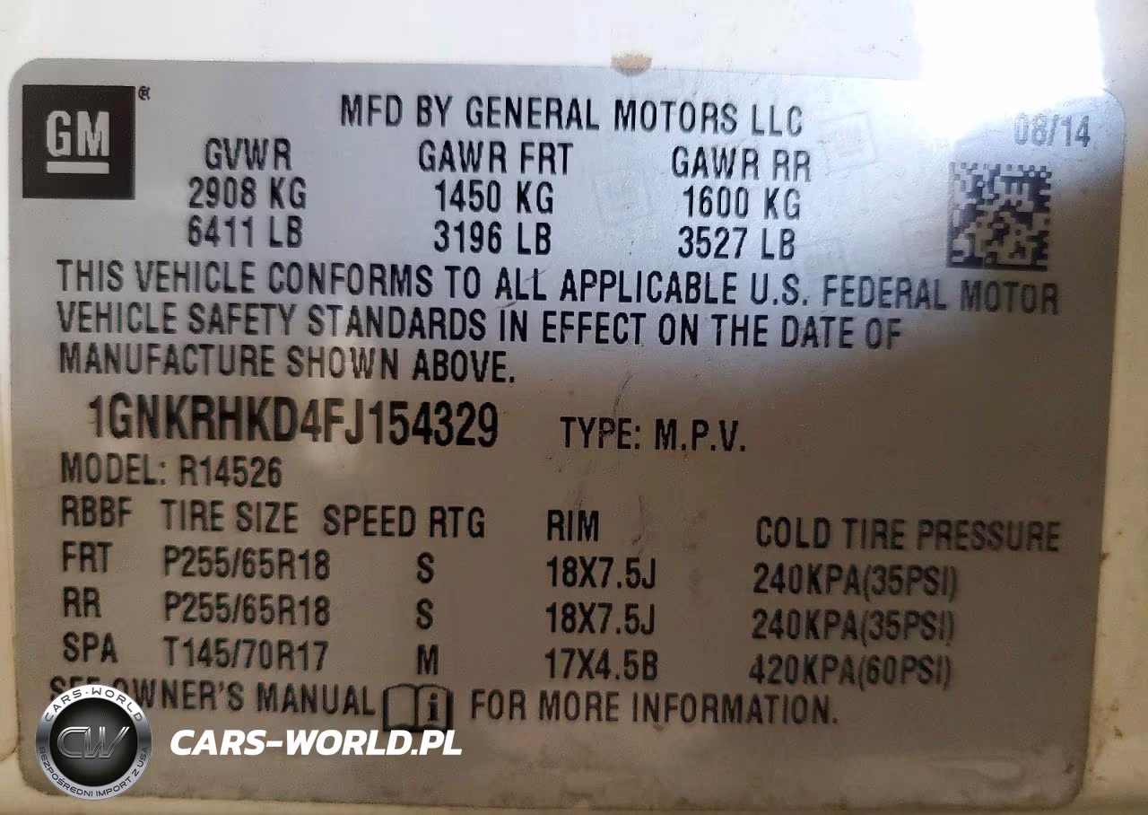 2015 Chevrolet Traverse Lt VIN:1GNKRHKD4FJ154329 - 13