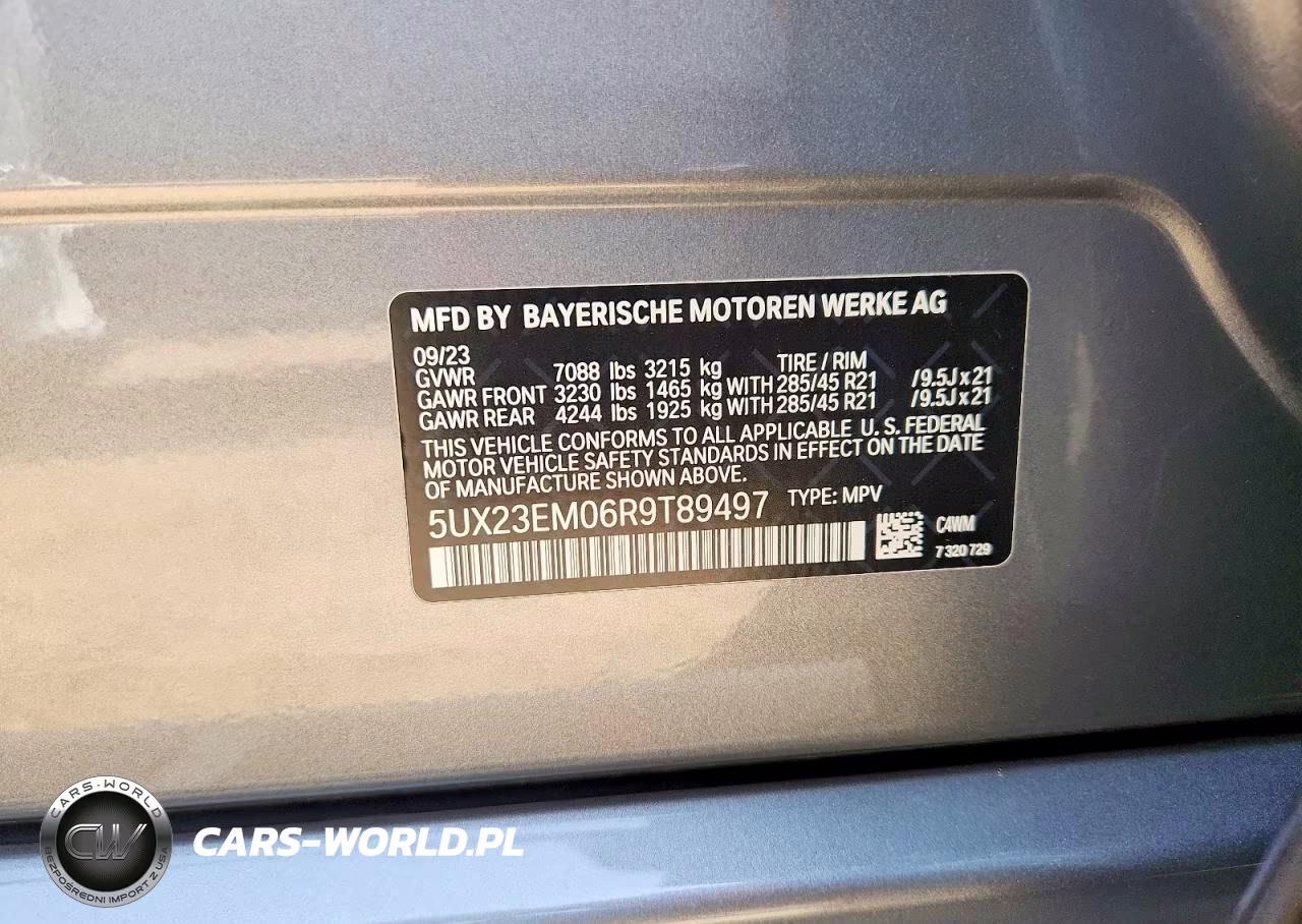 2024 BMW X7 xDrive40I VIN:5UX23EM06R9T89497 - 12