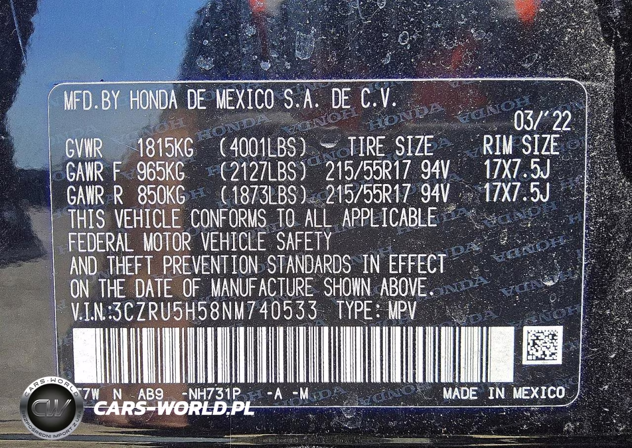 2022 Honda Hr-V Ex VIN:3CZRU5H58NM740533 - 13
