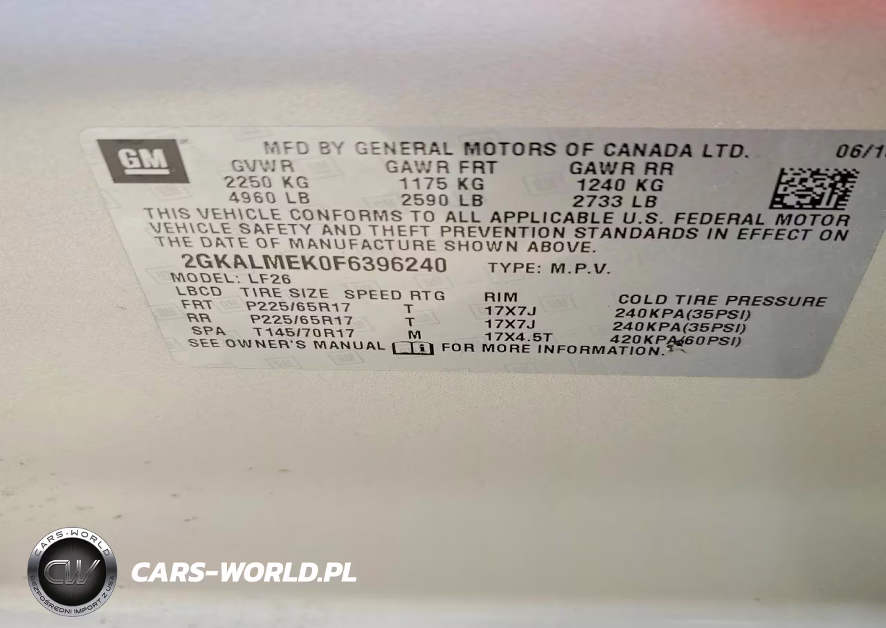 2015 GMC Terrain Sle VIN:2GKALMEK0F6396240 - 13
